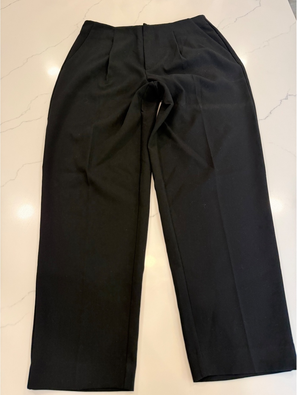 A New Day Pleated Dress Casual Ankle Pants Black Size 10